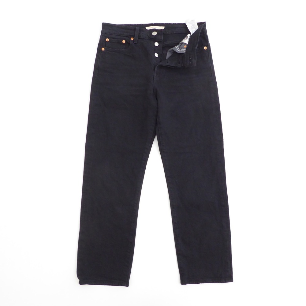 Levi's Premium Women Jeans Black Wedgie Straight High Rise Ankle Size 26